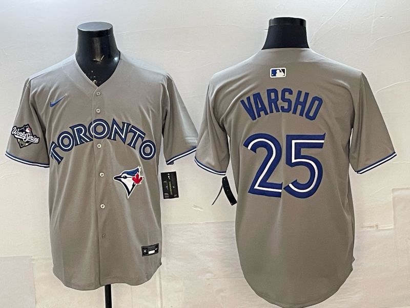 Men Toronto Blue Jays #25 Varsho Grey 2026 Nike Game MLB Jersey 004